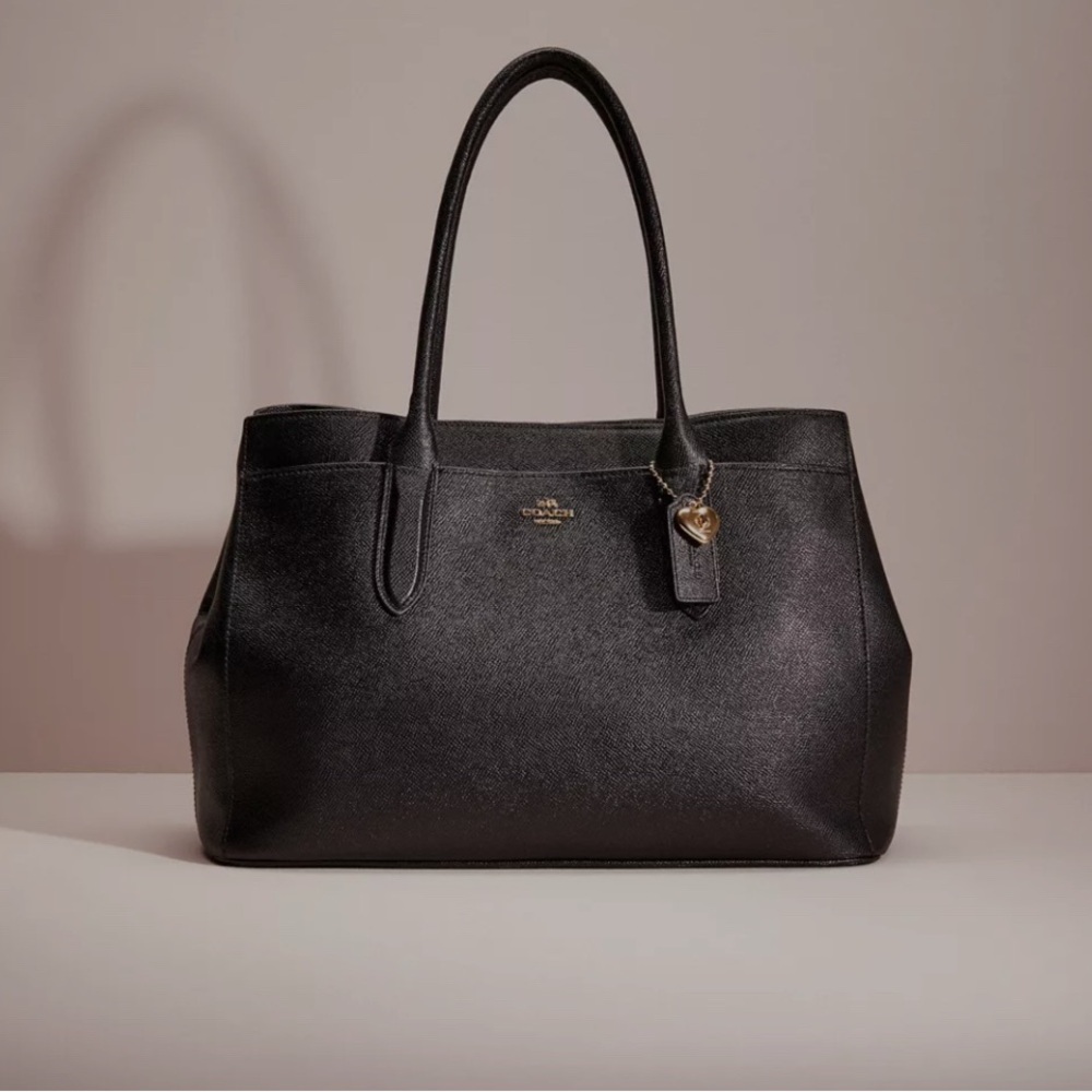 Coach Dark Leather Tote Bag